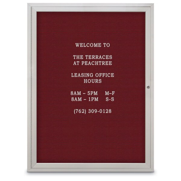 Letterboard, Burgundy/Satin